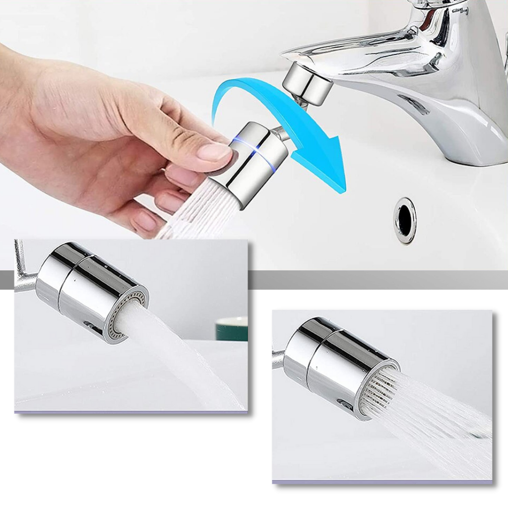 Rotating anti splash 360° swivel faucet nozzle