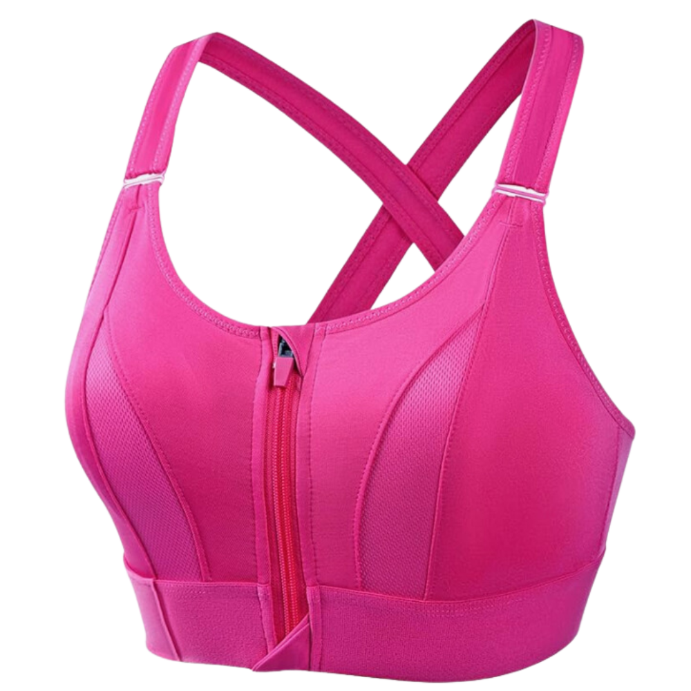 Maximum Support Racerback Sport Bra -Rose Red - Ozerty