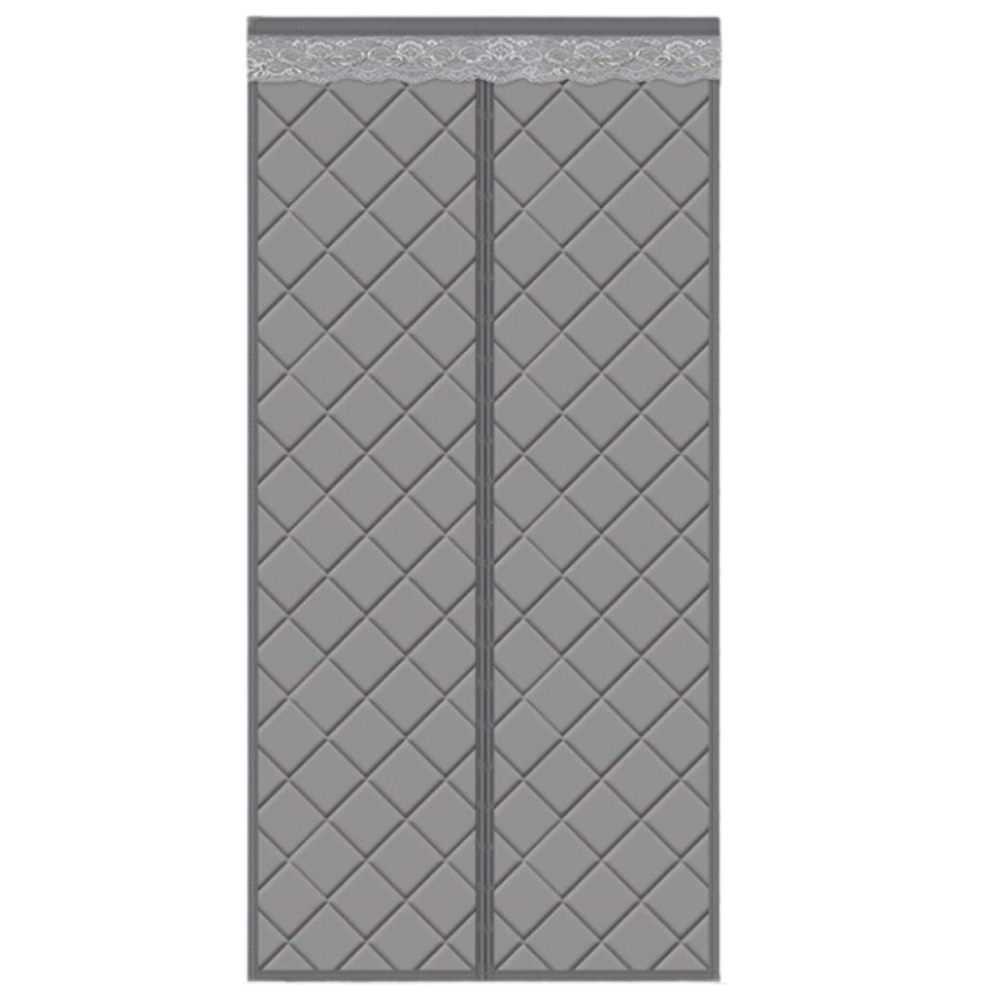Stylish Thermal Efficient Door Curtain -Grey - Ozerty