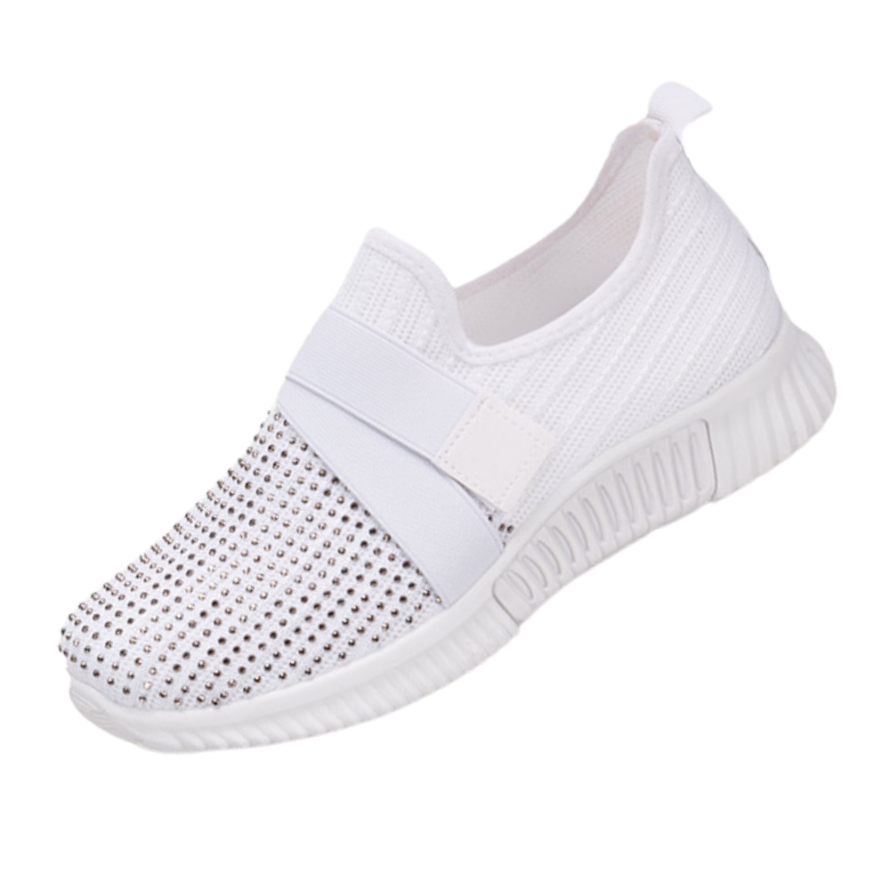 Ultra-Light Velcro Straps Orthopedic Sneakers -White - Ozerty