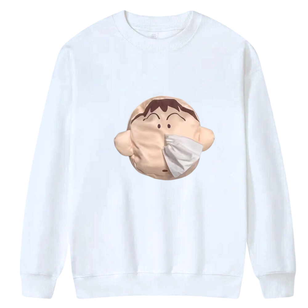 3D Shin Chan Carry Paper Shirt -White Sweatshirt - Ozerty
