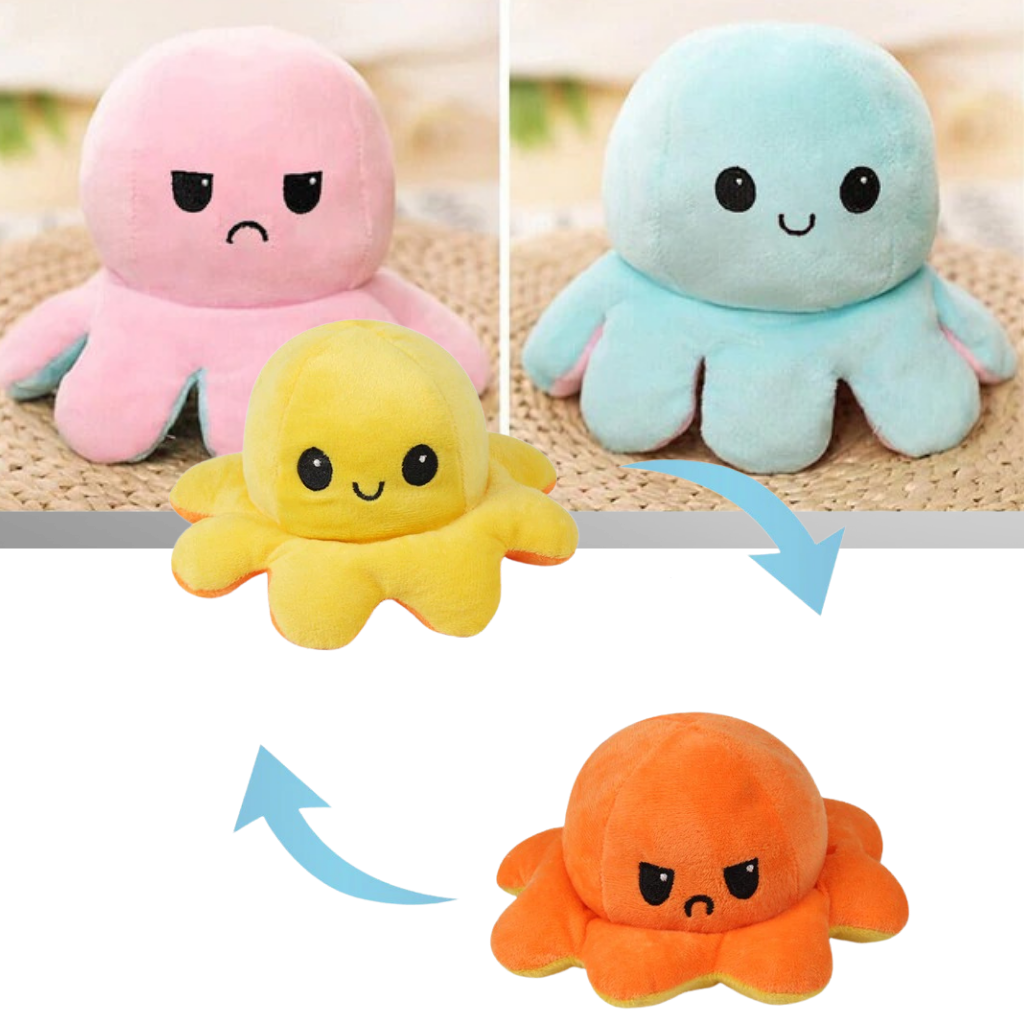 Reversible Mini Octopus Plush toy