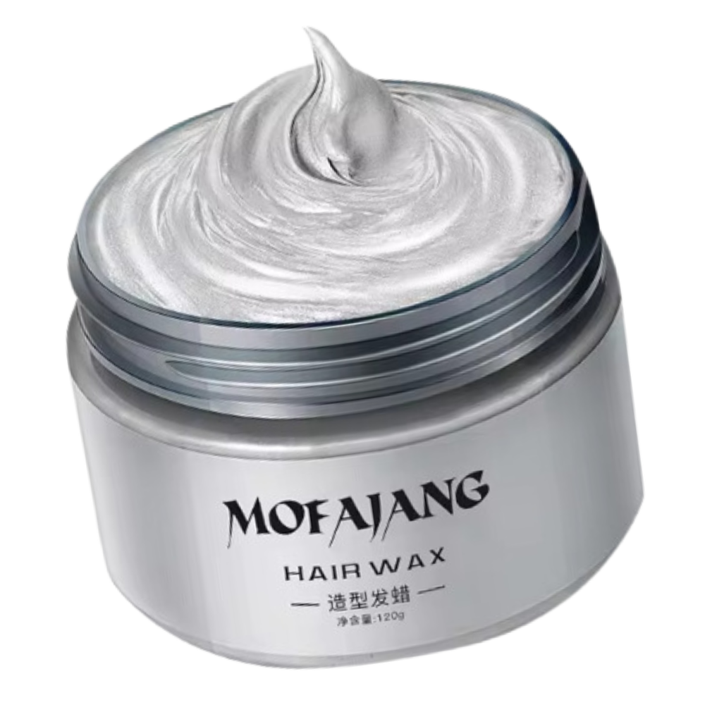 Temporary Vibrant Hair Wax Coloring -White - Ozerty